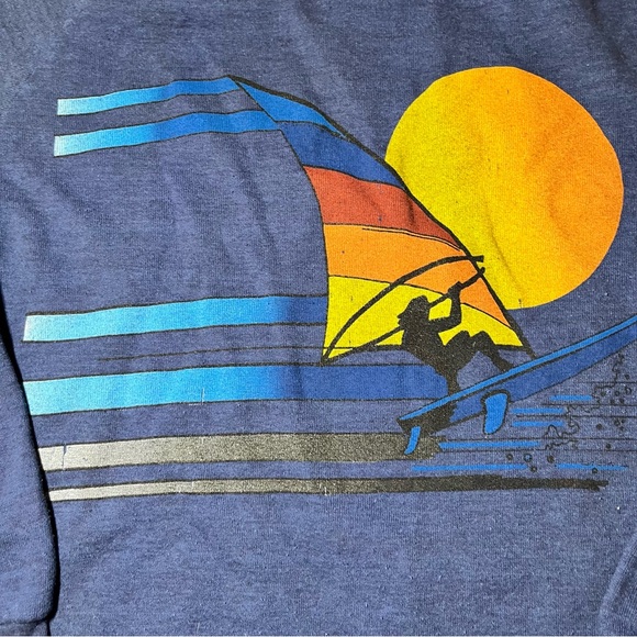 Aviator Nation Crewneck, Blue, Stripped Arm, Made in California USA, XL - Picture 3 of 9